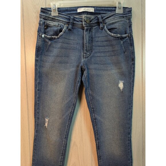 Kancan Womens Estilo Stretch Skinny Denim  blue Jeans Mid-Rise 5/26 - Picture 2 of 10
